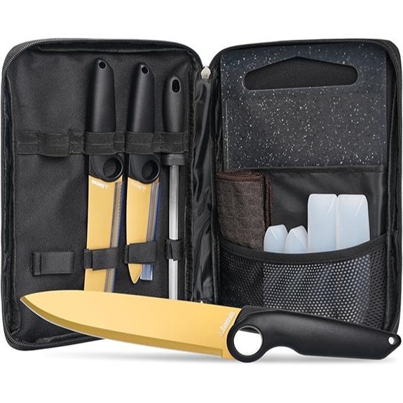Outdoor Santoku Knife Set with Travel Case