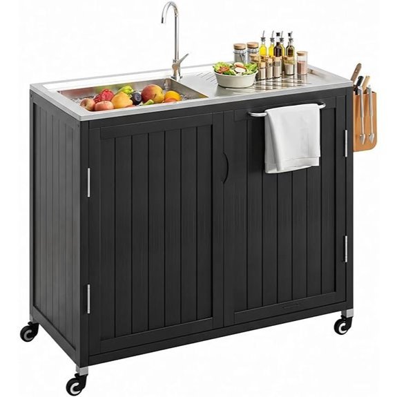 10 Best Outdoor Kitchen Islands for 2026 (Entertain Like a Pro) 10 Outdoor Kitchen Island with Stainless Steel Sink and Storage Cabinet