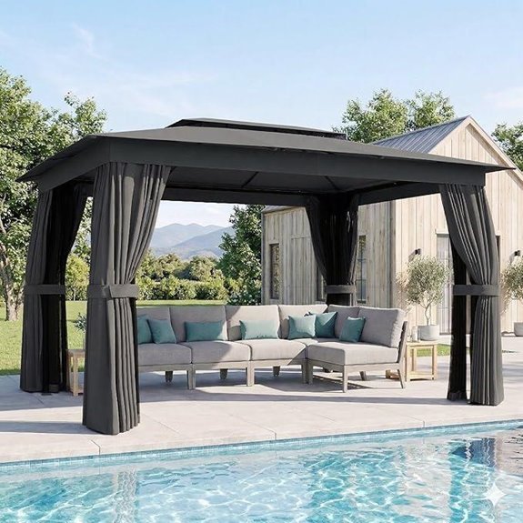15 Best Gazebos for Backyards in 2026 7 Outsunny 10' x 12' Outdoor Patio Gazebo with Double Roof