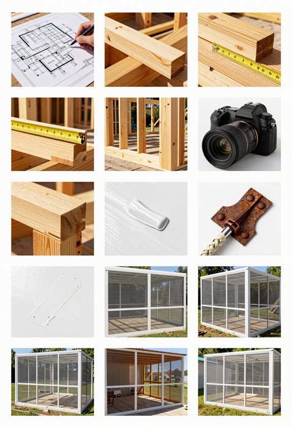 How to Build a DIY Screened-In Patio in 10 Steps 10 paint seal priming hinges