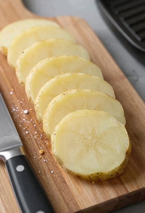 parboil slice coat grill