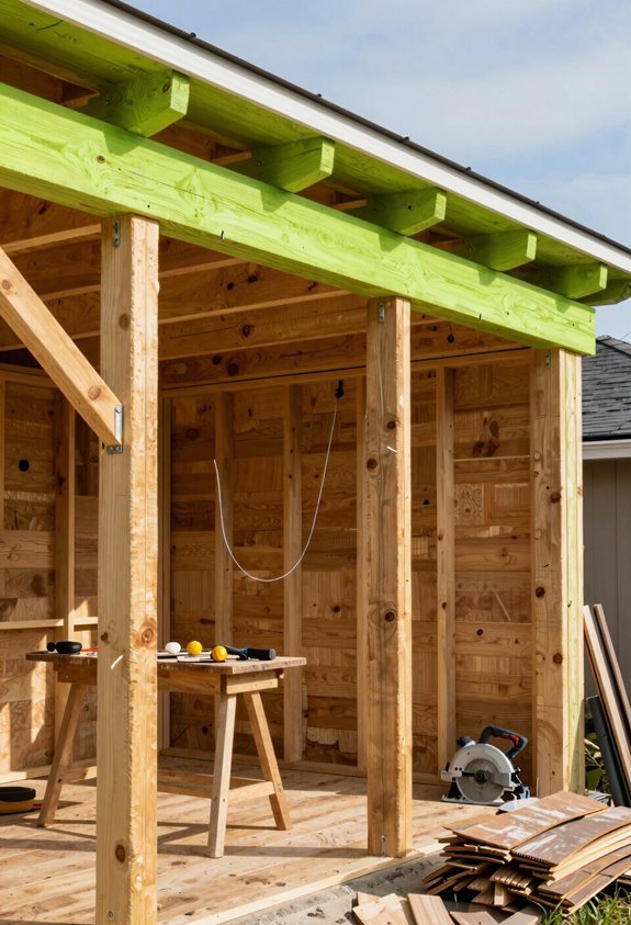 patio roof framing specifics