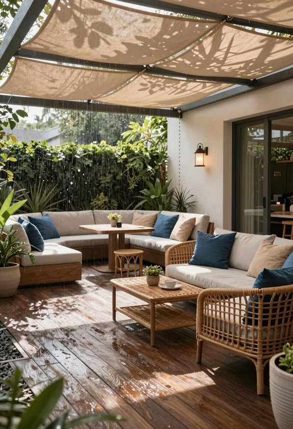 7 Deck and Patio Ideas to Maximize Your Outdoor Space 4 pergola shade with polycarbonate overhang