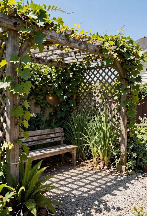 pergolas trellises climbing vines privacy