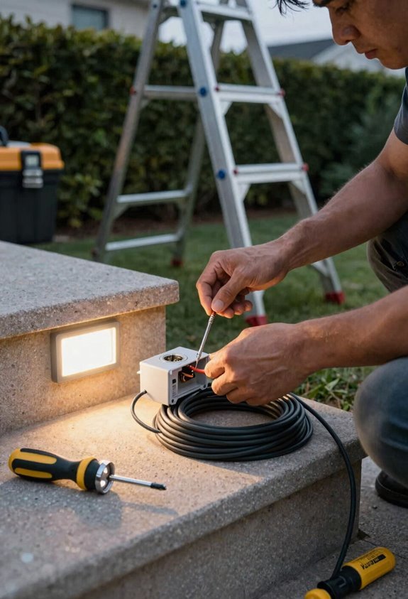 7 Steps to Install DIY Permanent Outdoor Lighting 1 permanent outdoor lighting installation precautions
