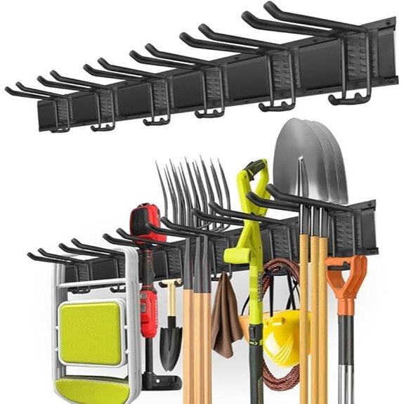 PIYILO Garage Tool Organizer Wall Mount with Hooks
