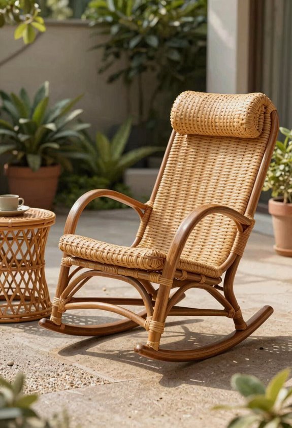 pocassy wicker swivel set