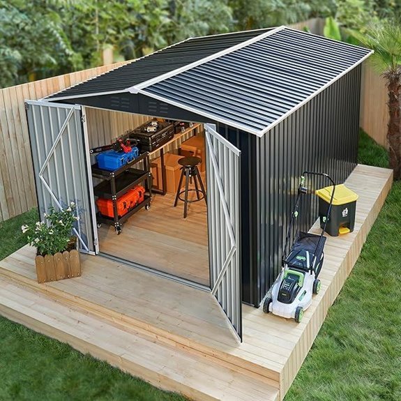 5 Best Sheds for Backyard Storage in 2026 3 Polar Aurora 8x12 FT Metal Outdoor Storage Shed