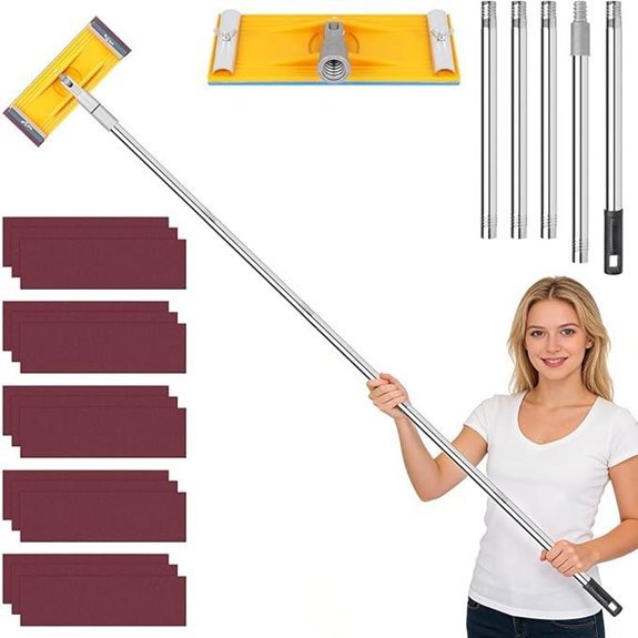 15 Best Tools to Sand a Deck for 2026 13 Pole Sander for Drywall with 15 Sanding Sheets