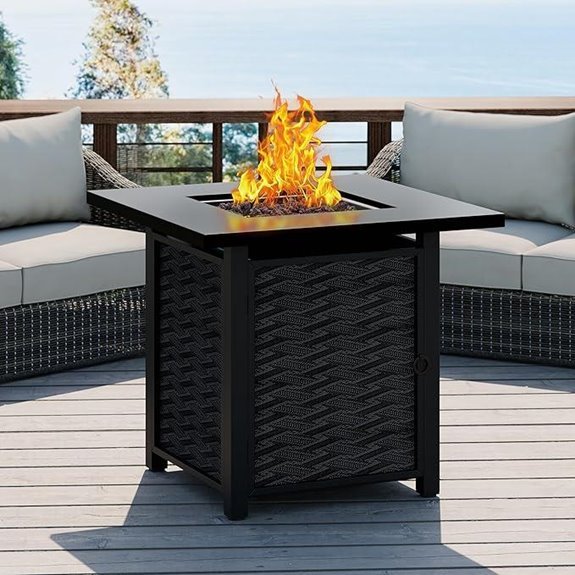 10 Best Fire Pits for Covered Patios in 2026 6 28 Propane Fire Pit Table with Lid and Cover