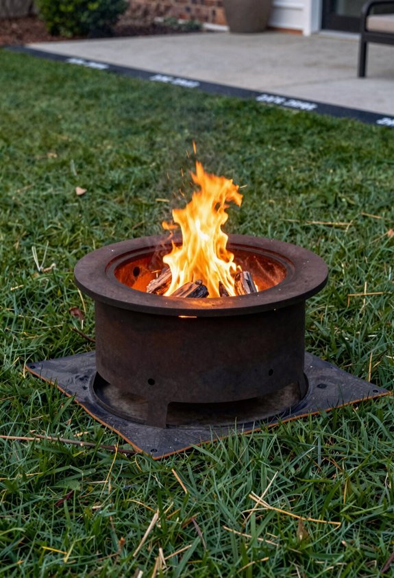 Can You Put a Fire Pit on Grass? 3 protection that saves lawn forever zones