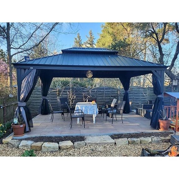 14 Best Gazebos for High Winds in 2026 6 PURPLE LEAF 12' x 16' Hardtop Gazebo with Curtains and Netting
