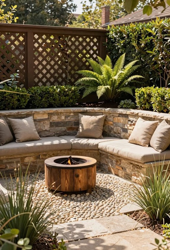quiet shaded backyard seating nook