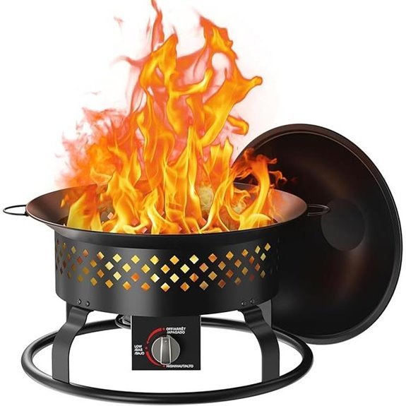 R.W.FLAME 19 Smokeless Portable Propane Fire Pit