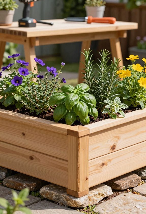 raised cedar raised bed planter boxes