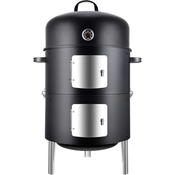 Realcook 17 Inch Vertical Charcoal Smoker Grill