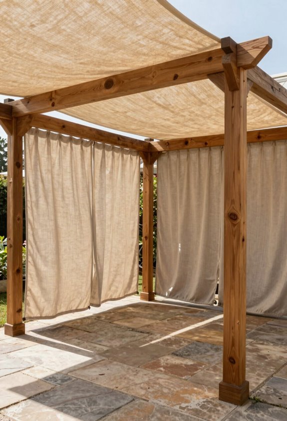 retractable privacy curtains for patio