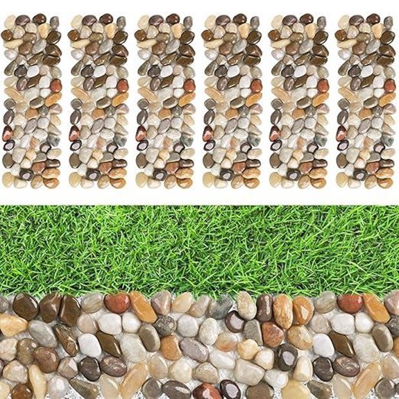River Rock Stepping Stones for Garden Walkway (6 Pcs)