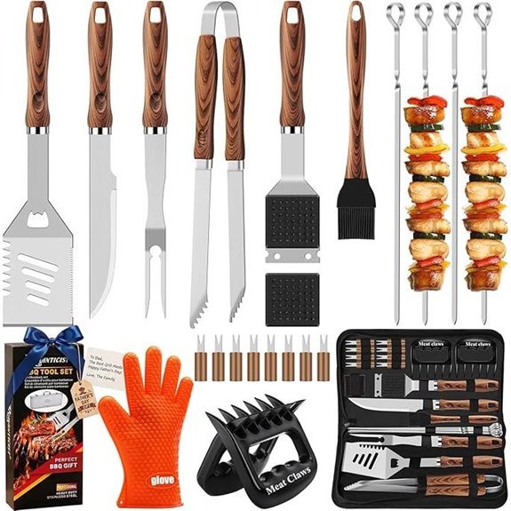 10 Best Grilling Tool Sets for 2026 6 ROMANTICIST 23pc Heavy Duty BBQ Grill Tools Set