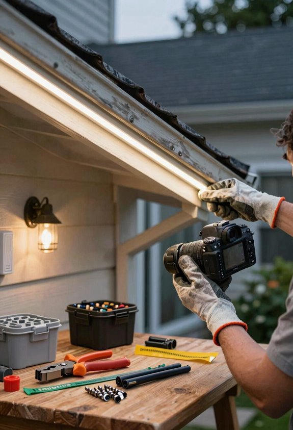 7 Steps to Install DIY Permanent Outdoor Lighting 4 roof type mounting tools safety