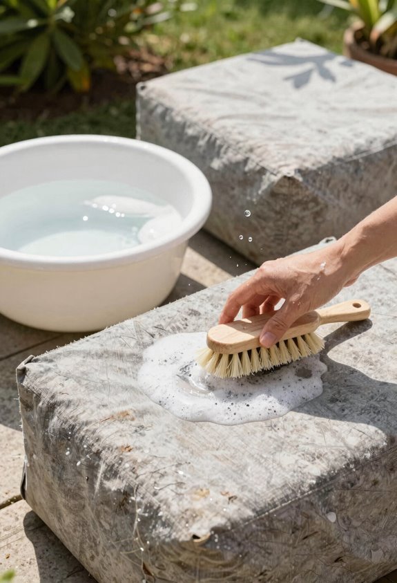 shaking debris brushing hand washing