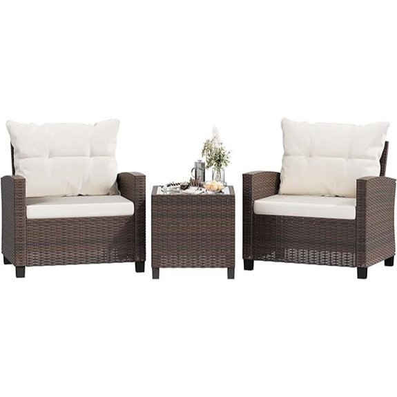 Shintenchi 3-Piece Patio Furniture Set (Beige)