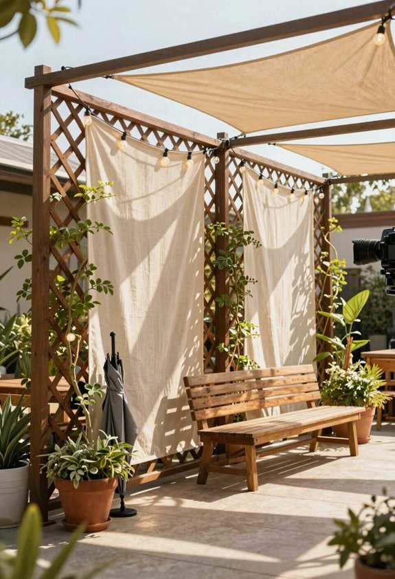 10 DIY Patio Shade Ideas Under $100 10 six by eight cedar trellis shade later