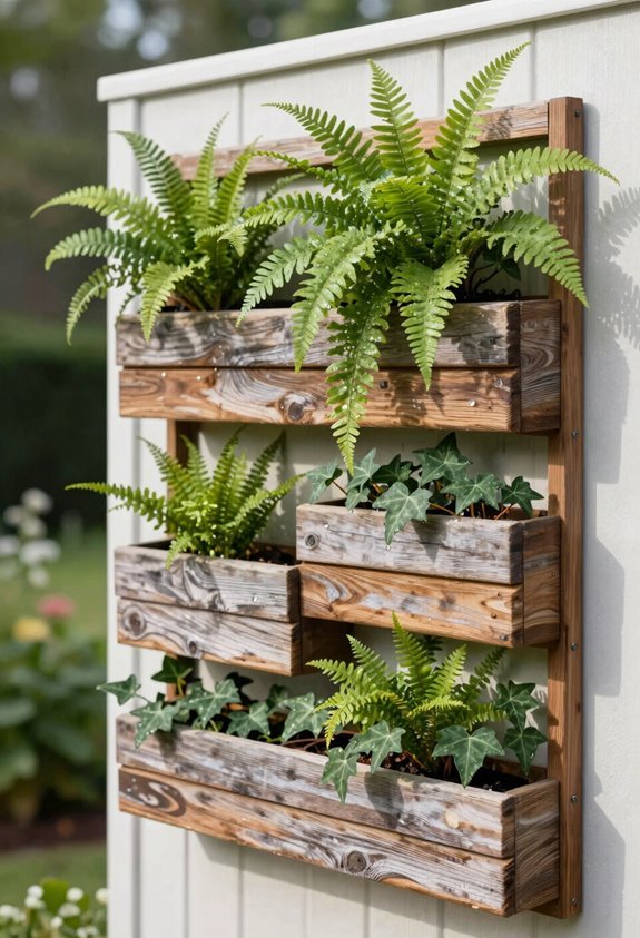 How to Build a DIY Living Wall Outdoor 5 slatted planters precise spacing