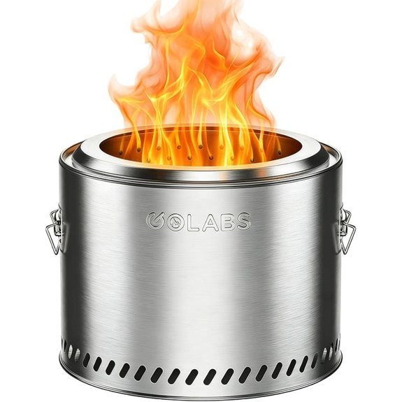 Golabs Smokeless Portable Fire Pit with Fire Cover