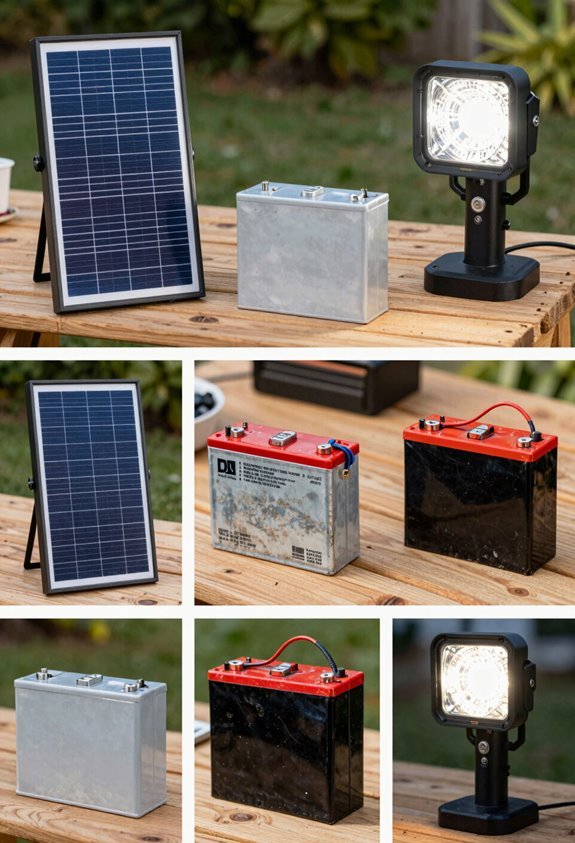 How to Make DIY Solar Outdoor Lighting in 3 Steps 2 solar panel and battery scavenging plan