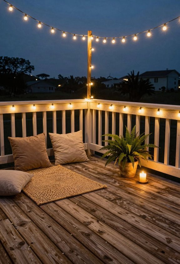 solar powered string lights precise layout