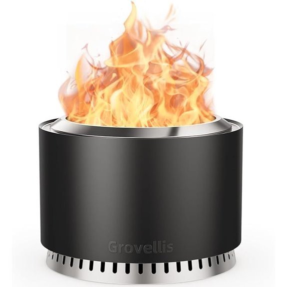 10 Best Fire Pits for Covered Patios in 2026 3 27 Stainless Steel Smokeless Fire Pit with Cover