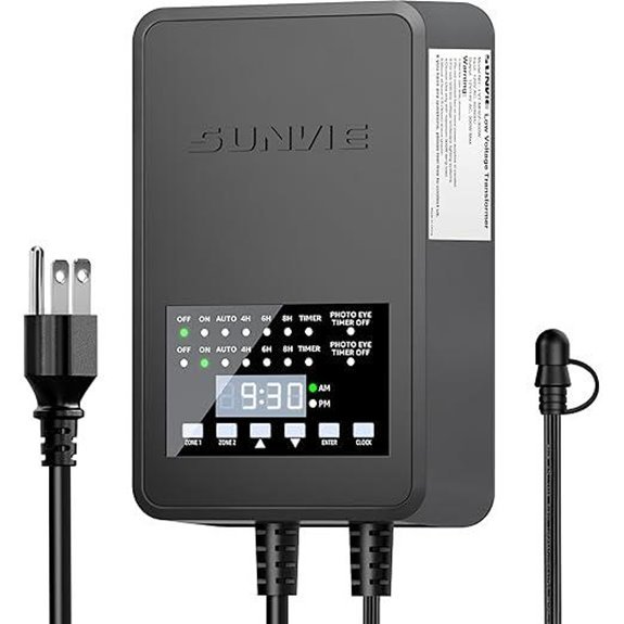 9 Best Outdoor Lighting Transformers for 2026 1 SUNVIE 300W Low Voltage Landscape Transformer with Timer