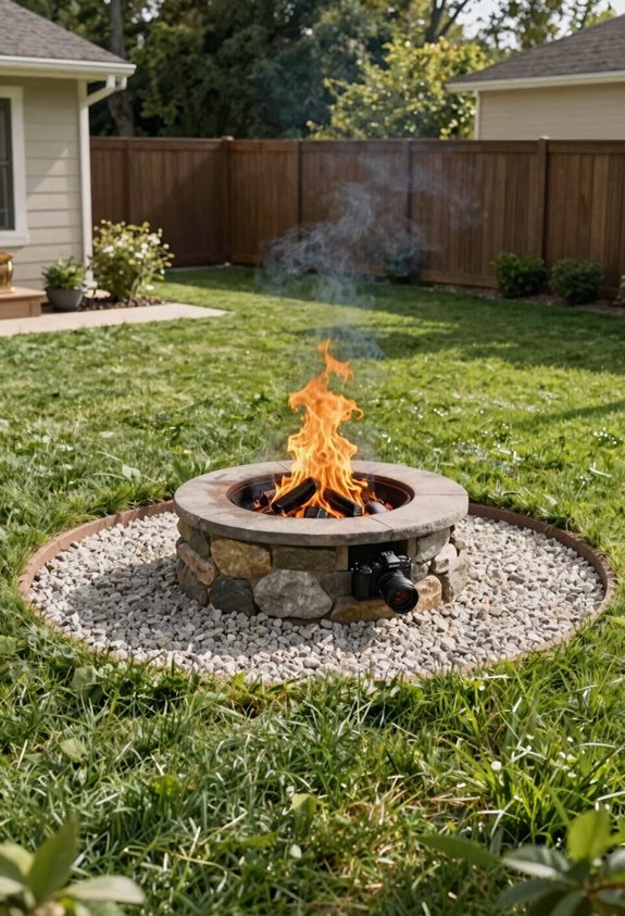 Can You Put a Fire Pit on Grass? 2 ten foot fire pit clearances