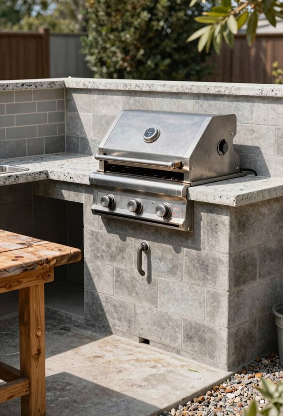 How to Build a DIY Outdoor Grilling Area Complete Step-by-Step Guide 7 test grill test drainage stability