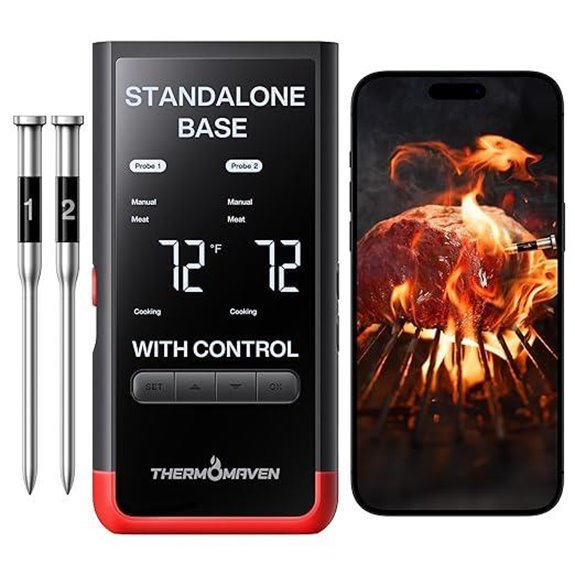 ThermoMaven Smart Bluetooth Wireless Meat Thermometer with 2 Probes
