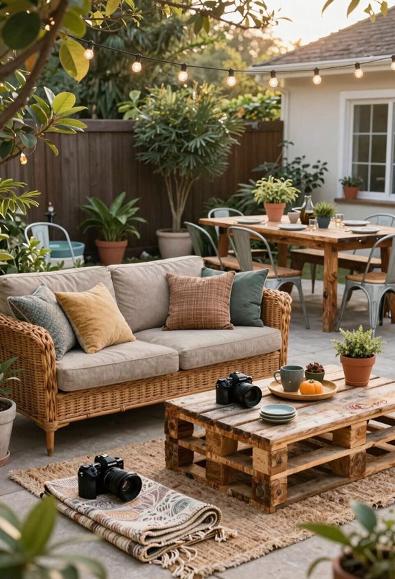 10 Backyard Ideas Under $900 That Transform Your Space 8 thrifted chairs cohesive outdoor dining