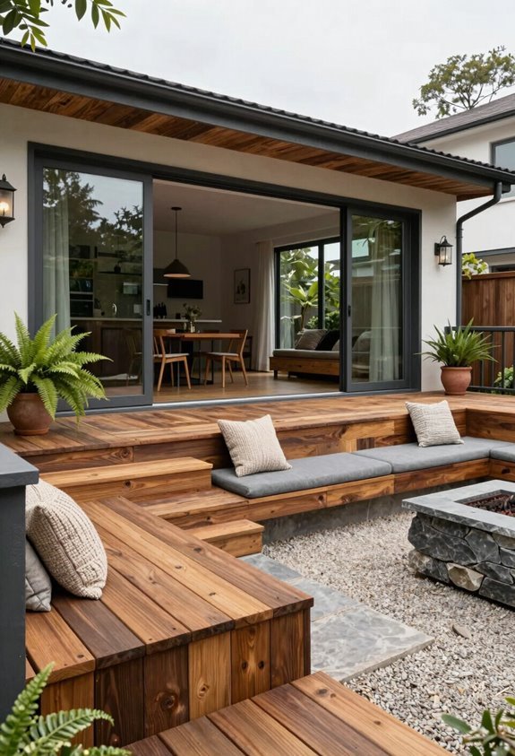 10 Deck Ideas for Backyard You'll Want to Build This Weekend 2 tiered deck with careful elevations