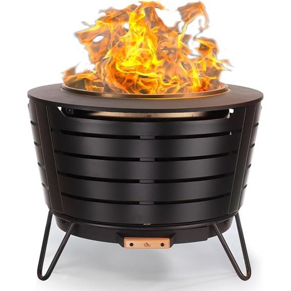 TIKI 25-Inch Smokeless Outdoor Fire Pit with Accessories