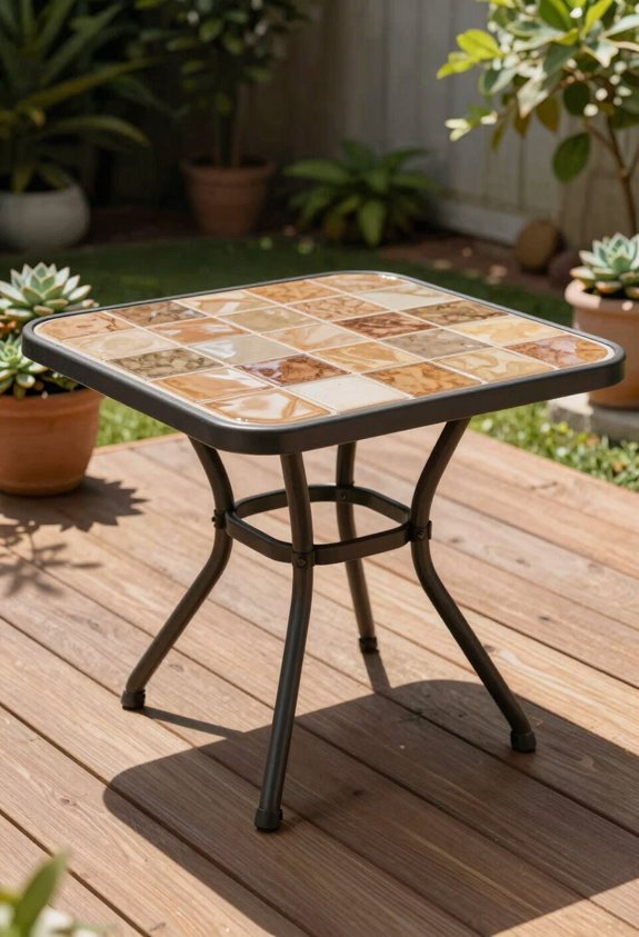 Do It Yourself: 10 Patio Furniture Projects That Save Money and Look Professional 6 tile top patio table with grout issues restored