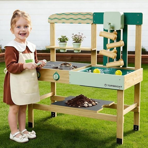7 Best Outdoor Mud Kitchens for 2026 (Messy Play Approved) 3 TOP BRIGHT Wooden Mud Kitchen for Kids Ages 3
