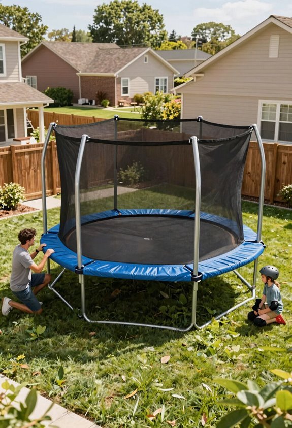 trampoline safety single jumper supervision