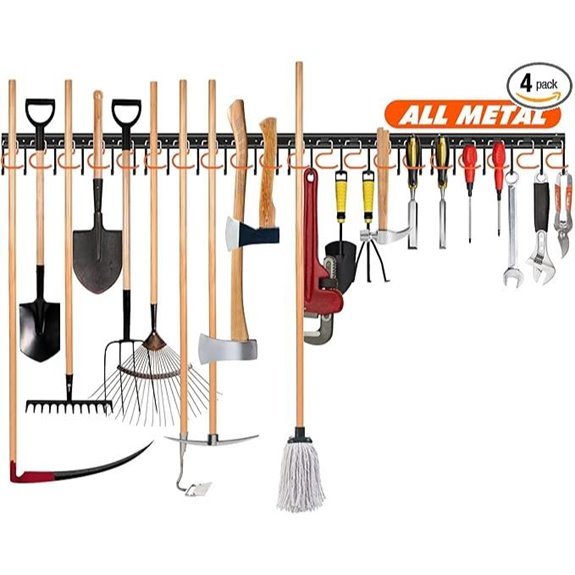 TVKB 68 Metal Garden Tool Organizer Wall Mount