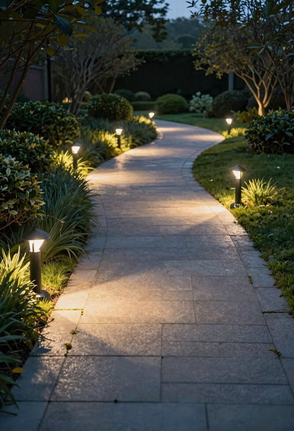 How Many Lumens for Outdoor Lighting: A Complete Guide 3 two 200 lumen path lights spaced varied tree uplights