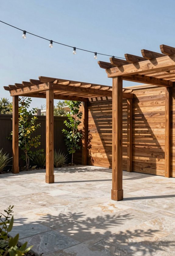 two pergolas double span