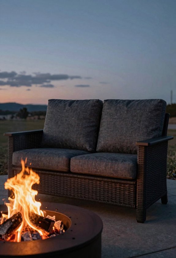 two person 44 inch wide fire chair