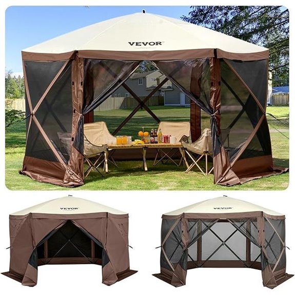 VEVOR 12x12ft Camping Gazebo Screen Tent