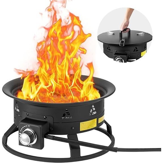 10 Best Fire Pit Brands for 2026 (Cozy Nights Await) 6 VEVOR 19-Inch Portable Propane Fire Pit (58,000 BTU)
