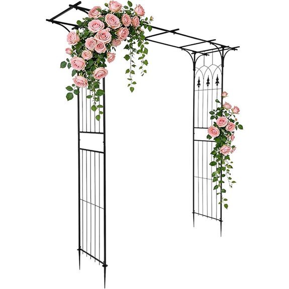 10 Best Vines for Pergolas in 2026 8 VINGLI Garden Arbor Archway for Climbing Plants (Black)