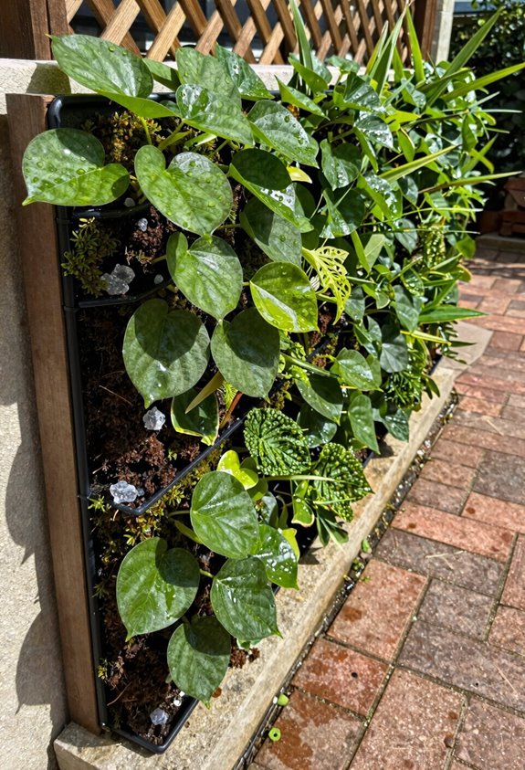 How to Build a DIY Living Wall Outdoor 8 water storing crystals with drip irrigation